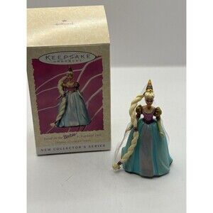 Vintage Barbie as Rapunzel Hallmark Keepsake Ornament Mattel 1997 90s Decor